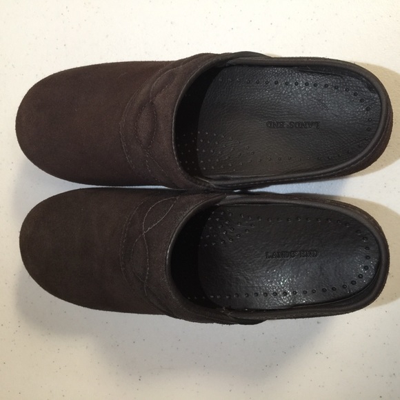▫️Lands’ End Women’s Brown Suede Clogs | Size 7B - Picture 7 of 15